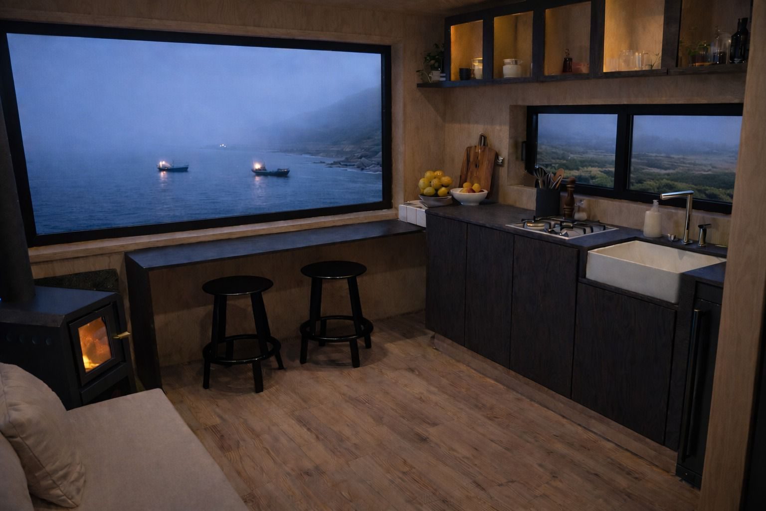 Refugio Chome — cocina y comedor